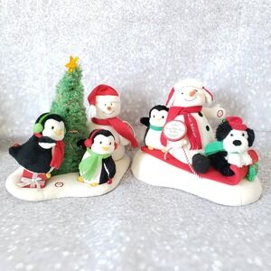 Hallmark Jingle Pals Musical Snowmen Lot of 2 Sledders Very Merry Trio